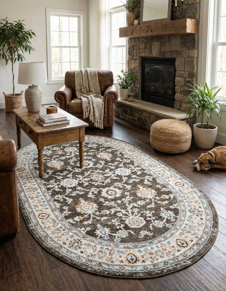 Detail image of 5' 3 x 8' Charlotte Oval Rug