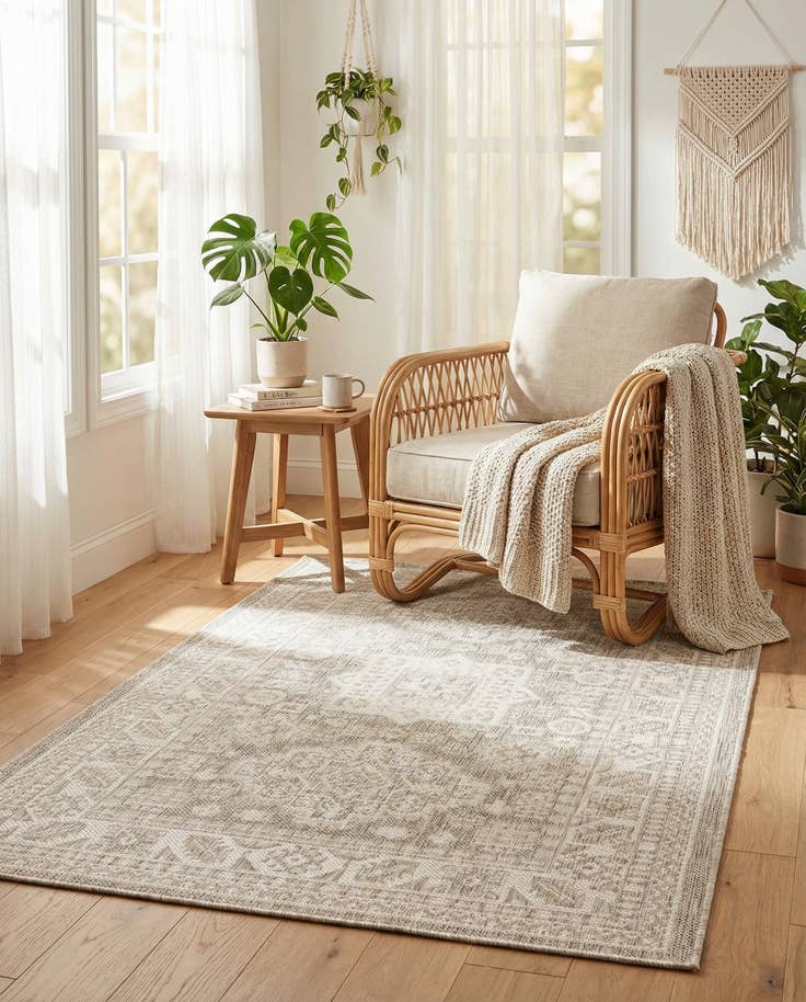 Detail image of 3' x 5' 3 Easy-Clean Aztec Indoor / Outdoor Rug