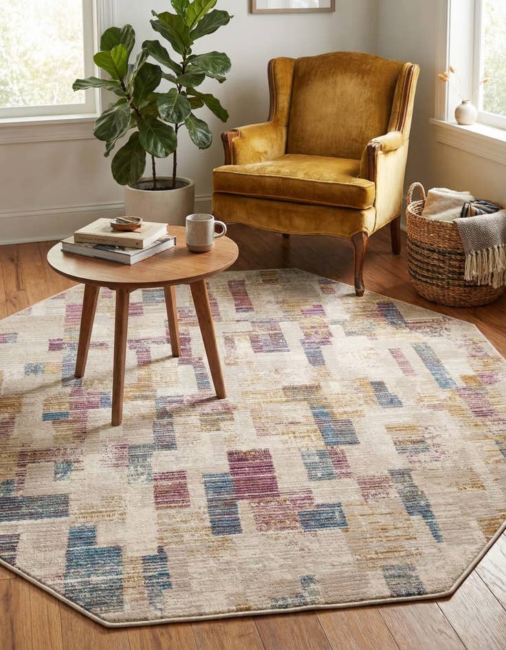 Detail image of 5' 3 x 5' 3 Deepa Octagon Rug