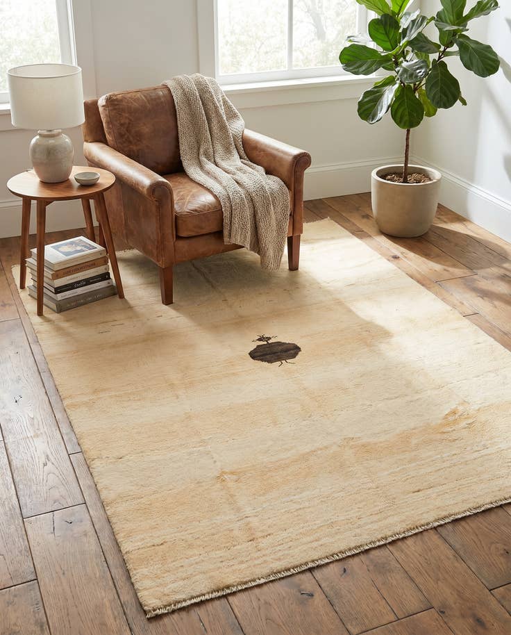 Detail image of 4' 1 x 6' 1 Hand Knotted Modern Ziegler Rug