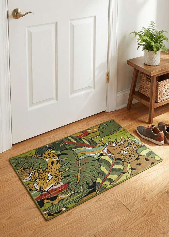 2' x 3' Easy-Clean Botanical Indoor / Outdoor Rug