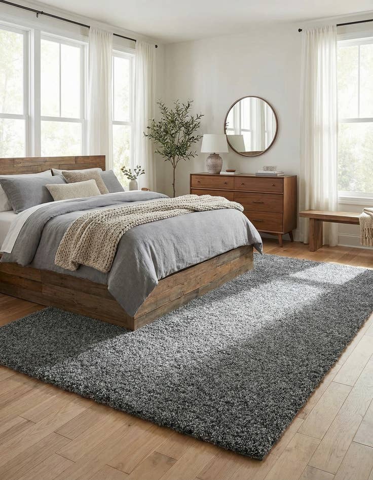 Detail image of  6' x 9' Soft Solid Shag Rug