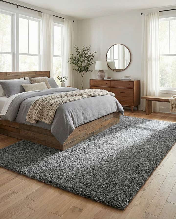 6' x 9' Soft Solid Shag Rug