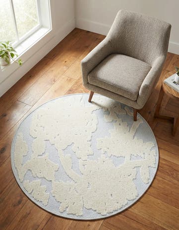 3' 3 x 3' 3 Easy-Clean Aruba Indoor / Outdoor Round Rug