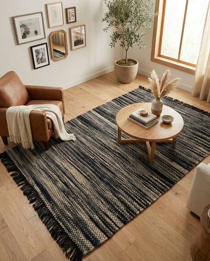 155cm x 245cm Chunky Jute Teppich