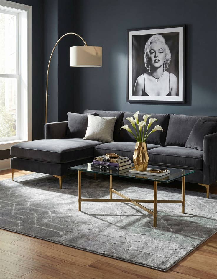 Detail image of 6' x 9' Marilyn Monroe&trade; Glam Trellis Rug