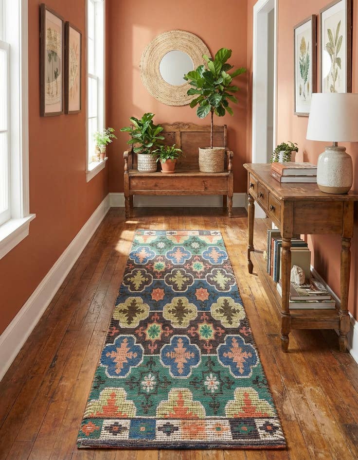 Detail image of 2' x 8' Chenille Jute Runner Rug