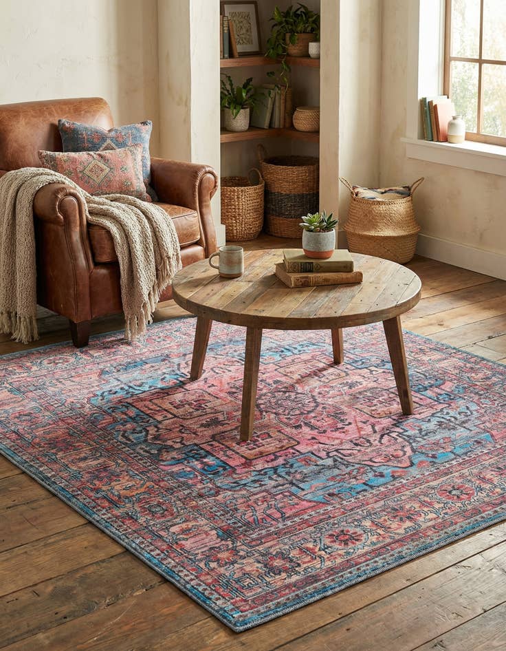 Detail image of 5' 3 x 5' 3 Washable Maahru Square Rug