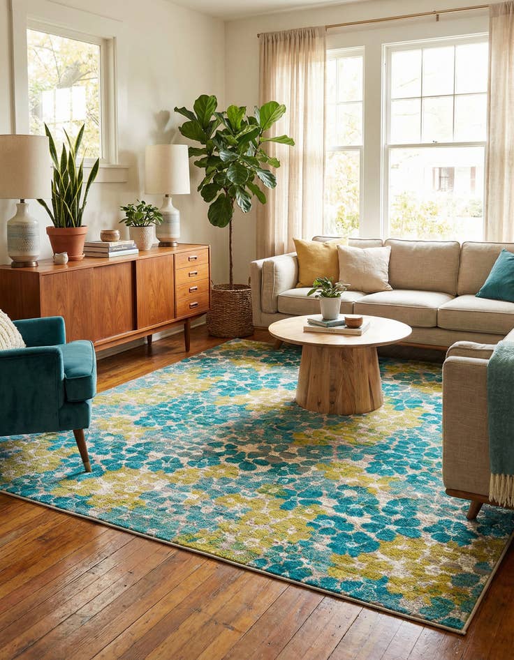 Detail image of 10' x 10' Azalea Square Rug