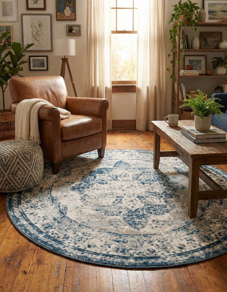 Detail image of 5' 3 x 5' 3 Monte Carlo Round Rug