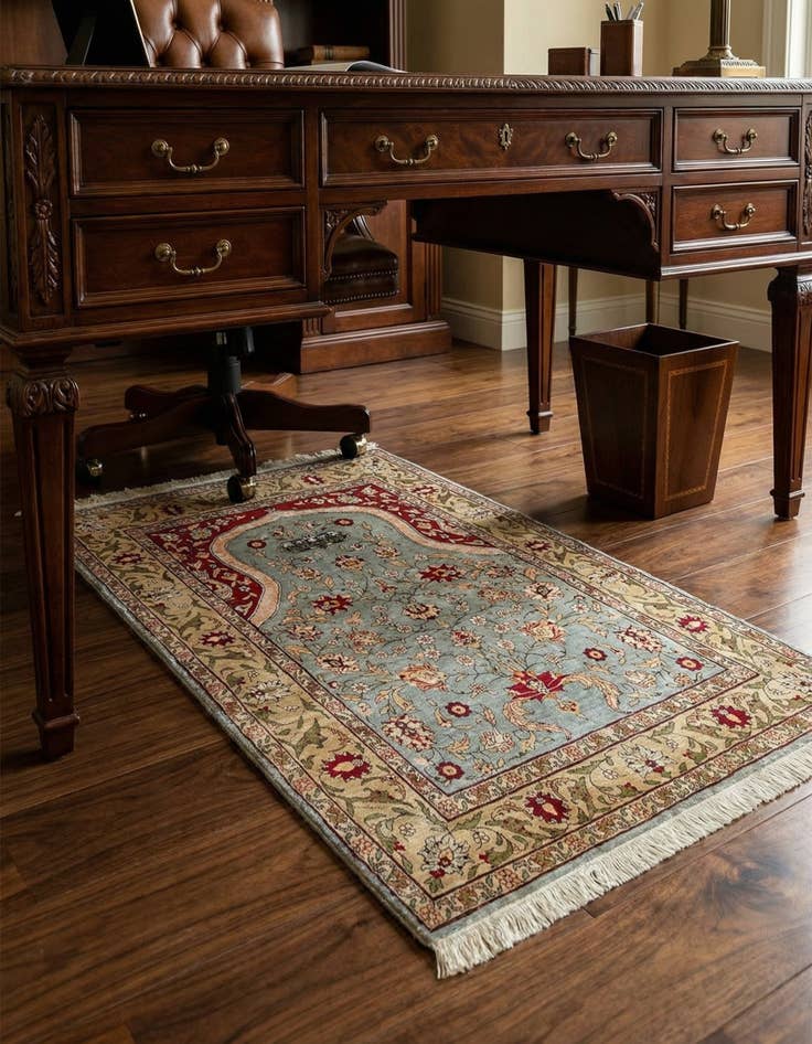 Detail image of 2' x 3' 2 Hereke Silk Rug