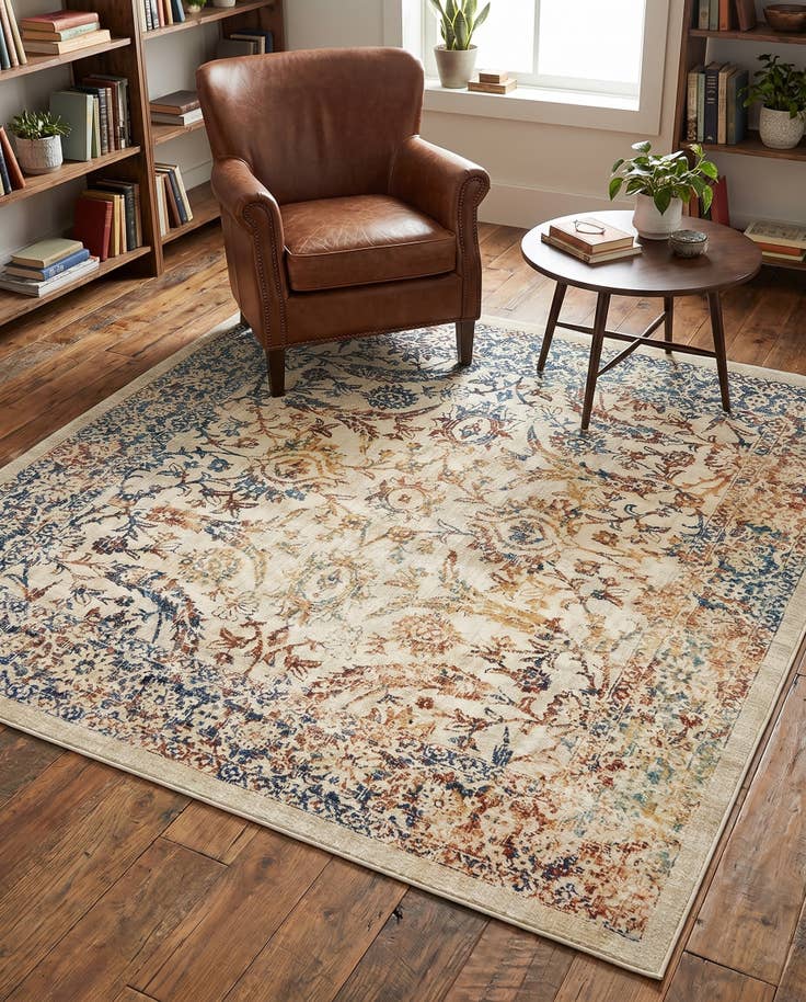 Detail image of 6' x 6' Dahlia Square Rug