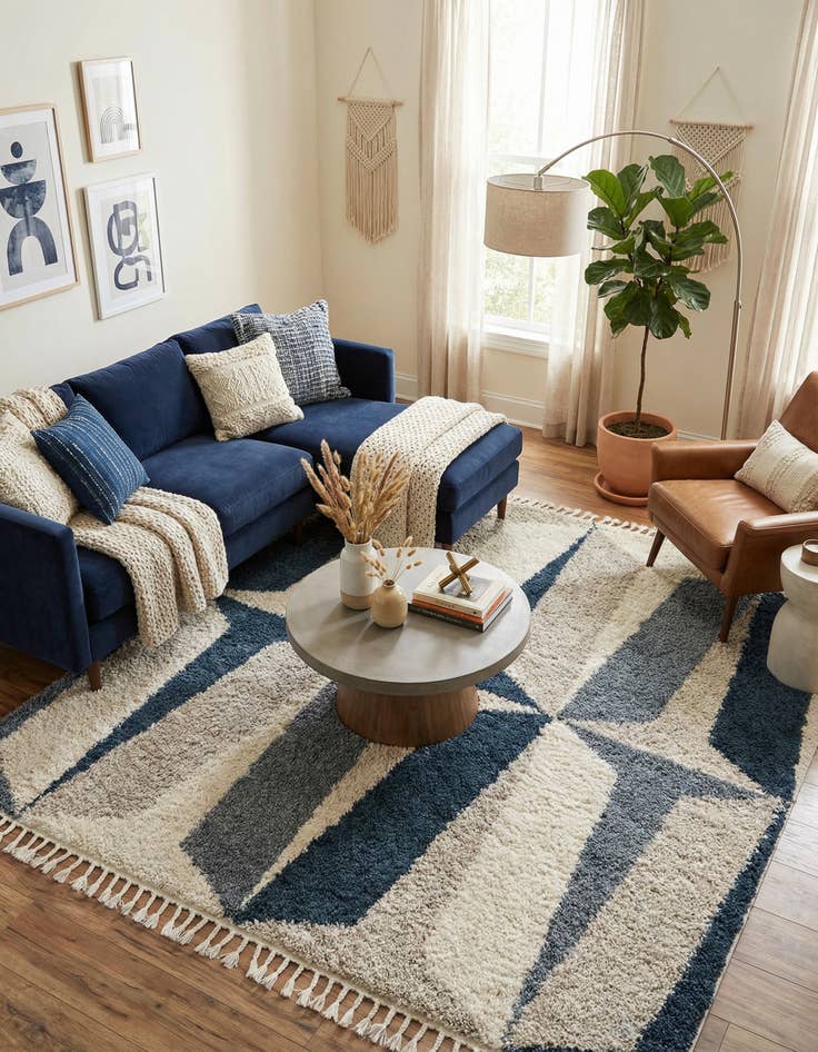 Detail image of 8' x 8' Athena Shag Square Rug