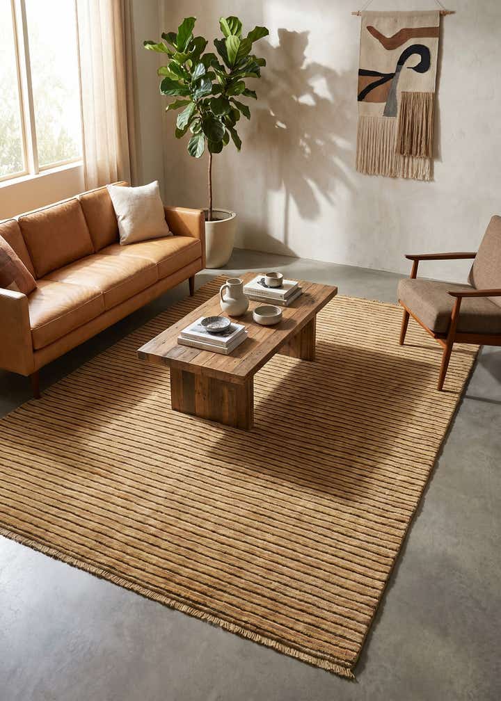4' 1 x 6' 1 Hand Knotted Modern Ziegler Wool Rug