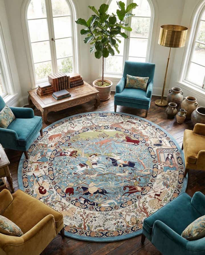 10' x 10' Nain Design Round Rug