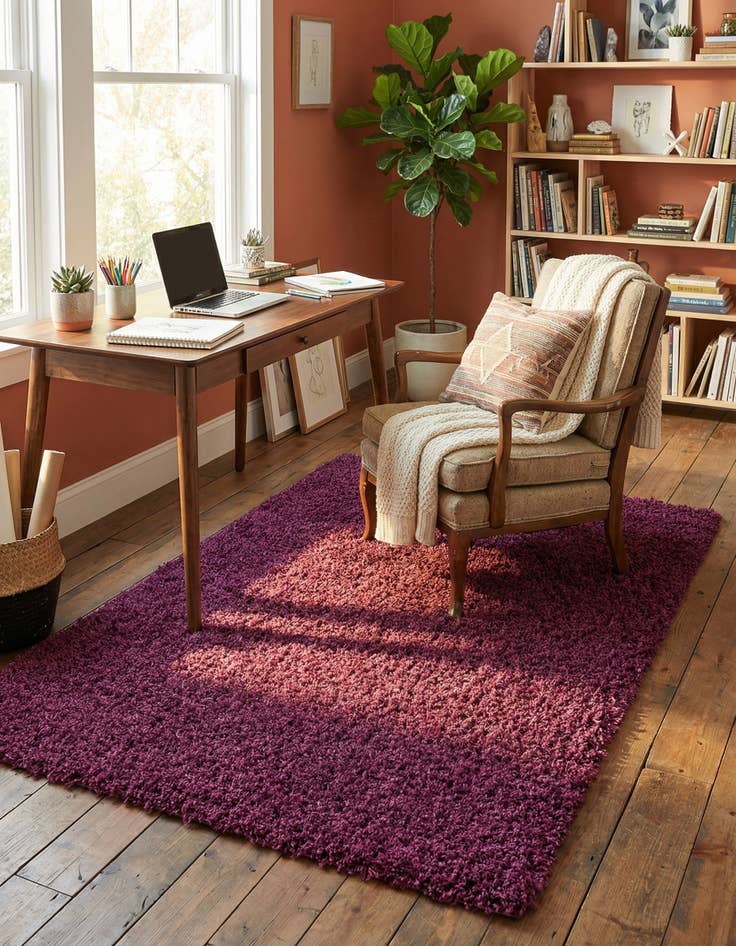 Detail image of 4' x 6' Solid Shag Rug