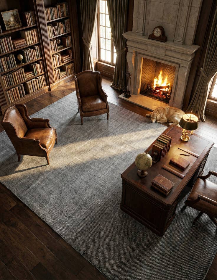 Detail image of 13' 1 x 18' 1  Hand Woven Jill Zarin English Manor Wool Rug