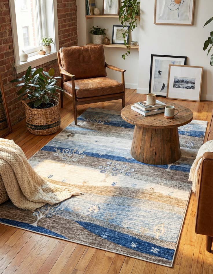 Detail image of 4' 1 x 6' 1 Gabbeh Rug