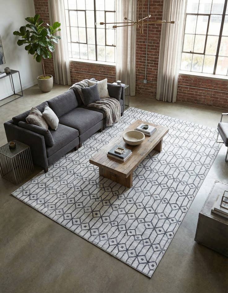 Detail image of  9' 10 x 14' Lattice Trellis Rug