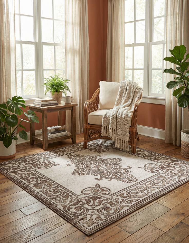 Detail image of 6' x 6' Hermitage Square Rug