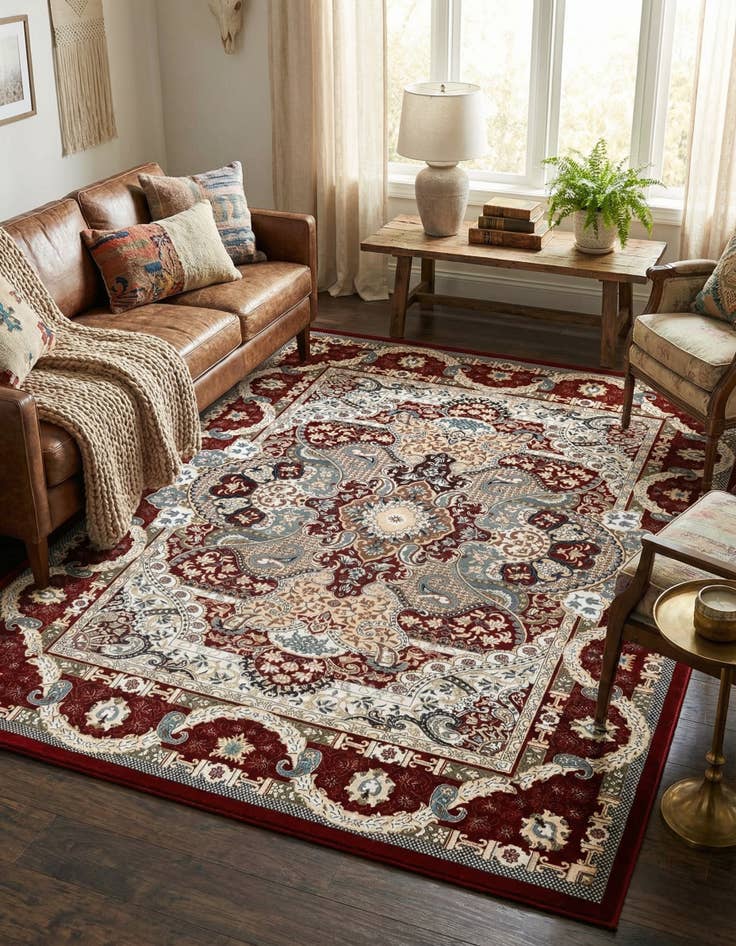 Detail image of 7' 10 x 10' Nain Design Rug
