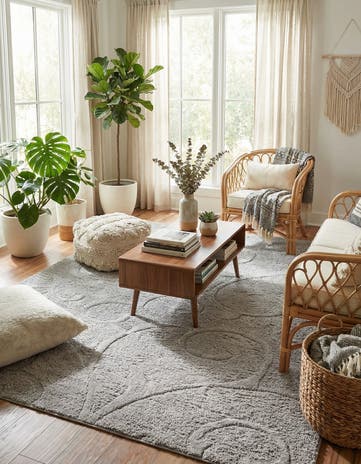9' x 12' 2 Botanical Shag Rug