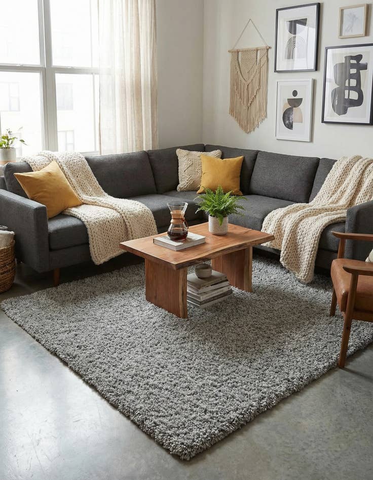 Detail image of 5' 10 x 9' Zermatt Shag Rug