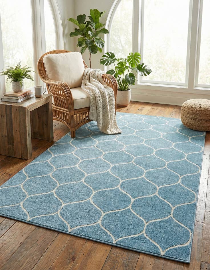 Detail image of 6' x 9' Trellis Frieze Rug