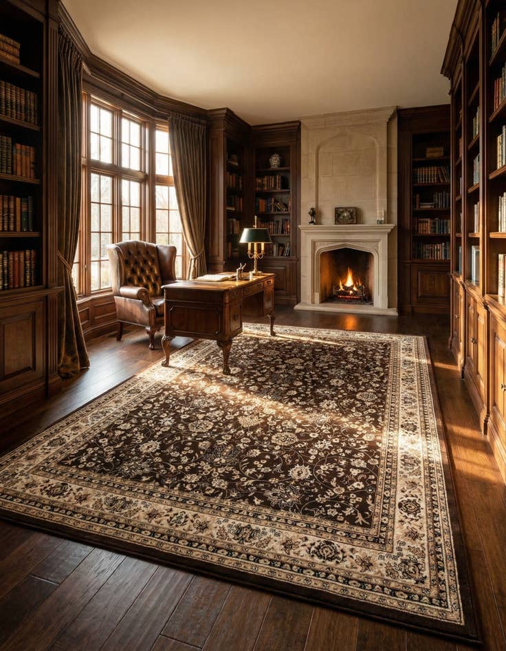 Detail image of 10' x 14' Kashan Design Rug