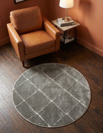 3' x 3' Vogue Geo Round Rug