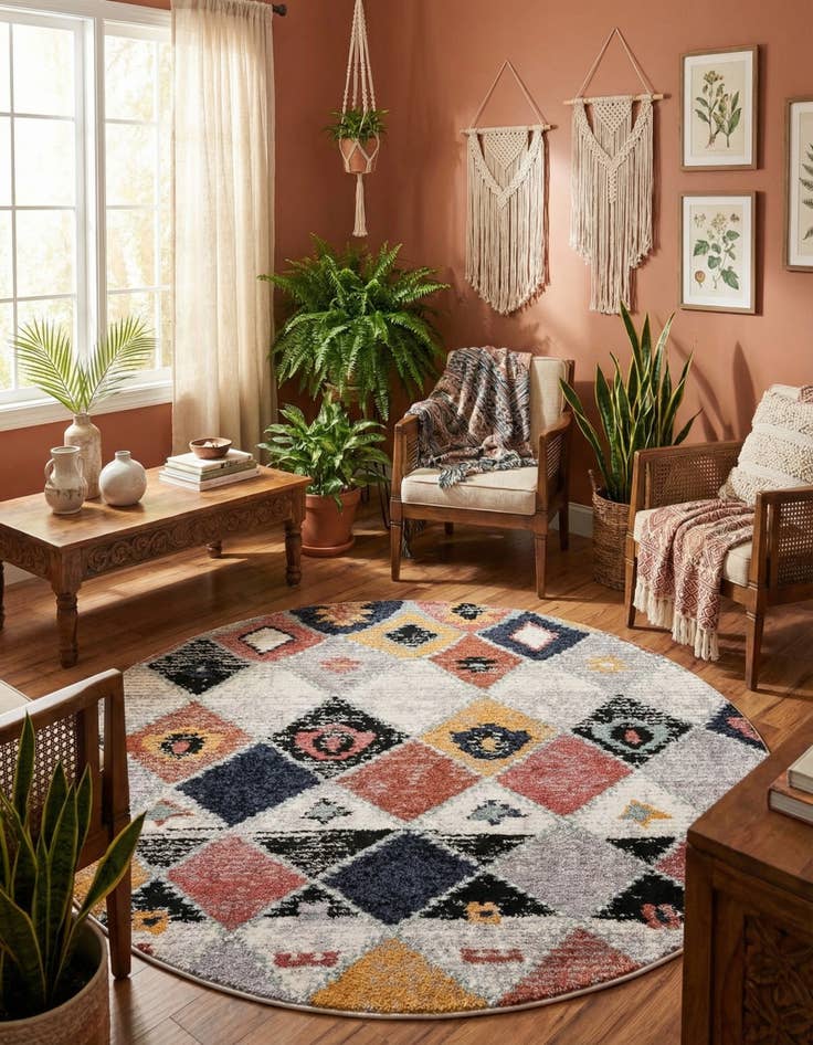 Detail image of 7' x 7' Morocco Round Rug