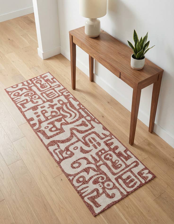 Detail image of 2' x 4' Washable Modern Indoor / Outdoor Runner Rug