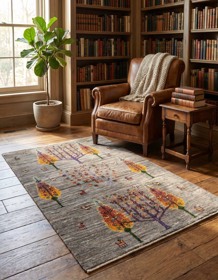 Detail image of 2' 9 x 4' 4 Luribaft Wool Rug