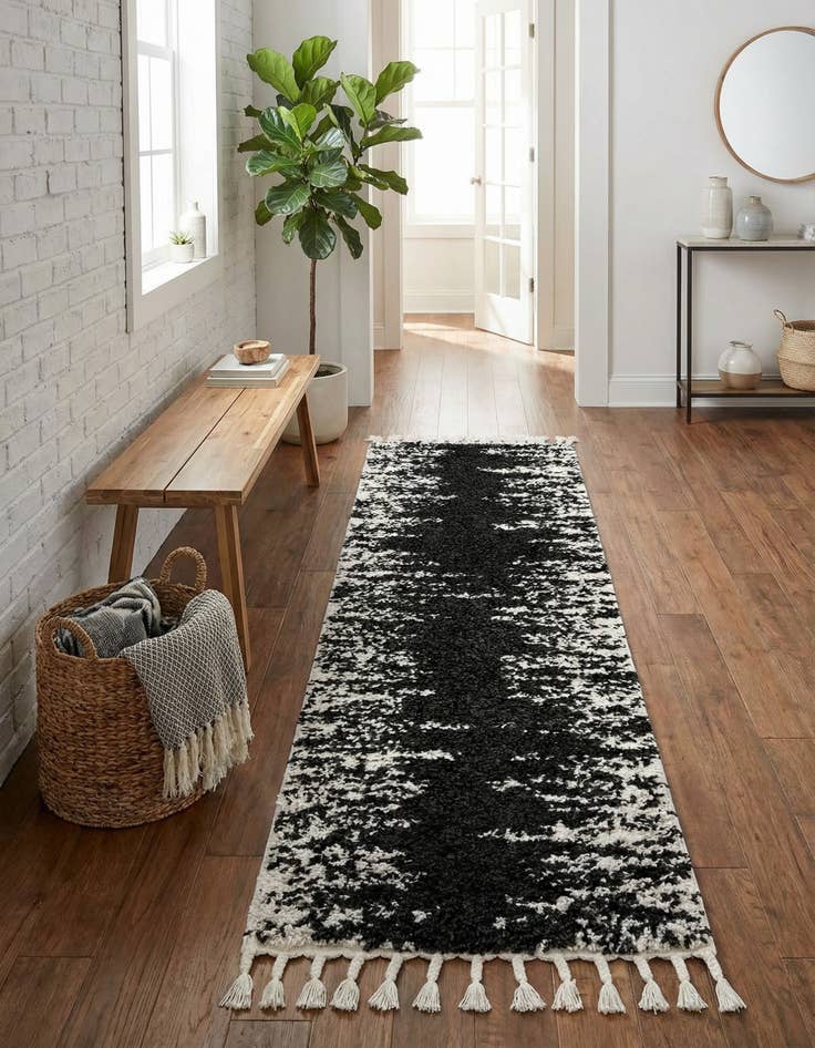 Detail image of 2' x 6' Serenity Shag Runner Rug