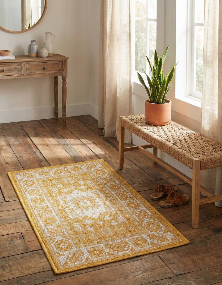 Detail image of 2' x 3' Easy-Clean Aztec Indoor / Outdoor Rug