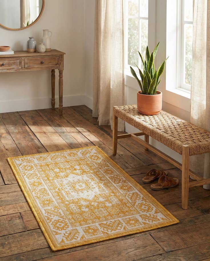 Detail image of 2' x 3' Easy-Clean Aztec Indoor / Outdoor Rug