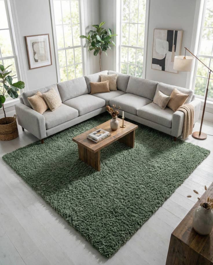 Detail image of 10' x 10' Zermatt Shag Square Rug