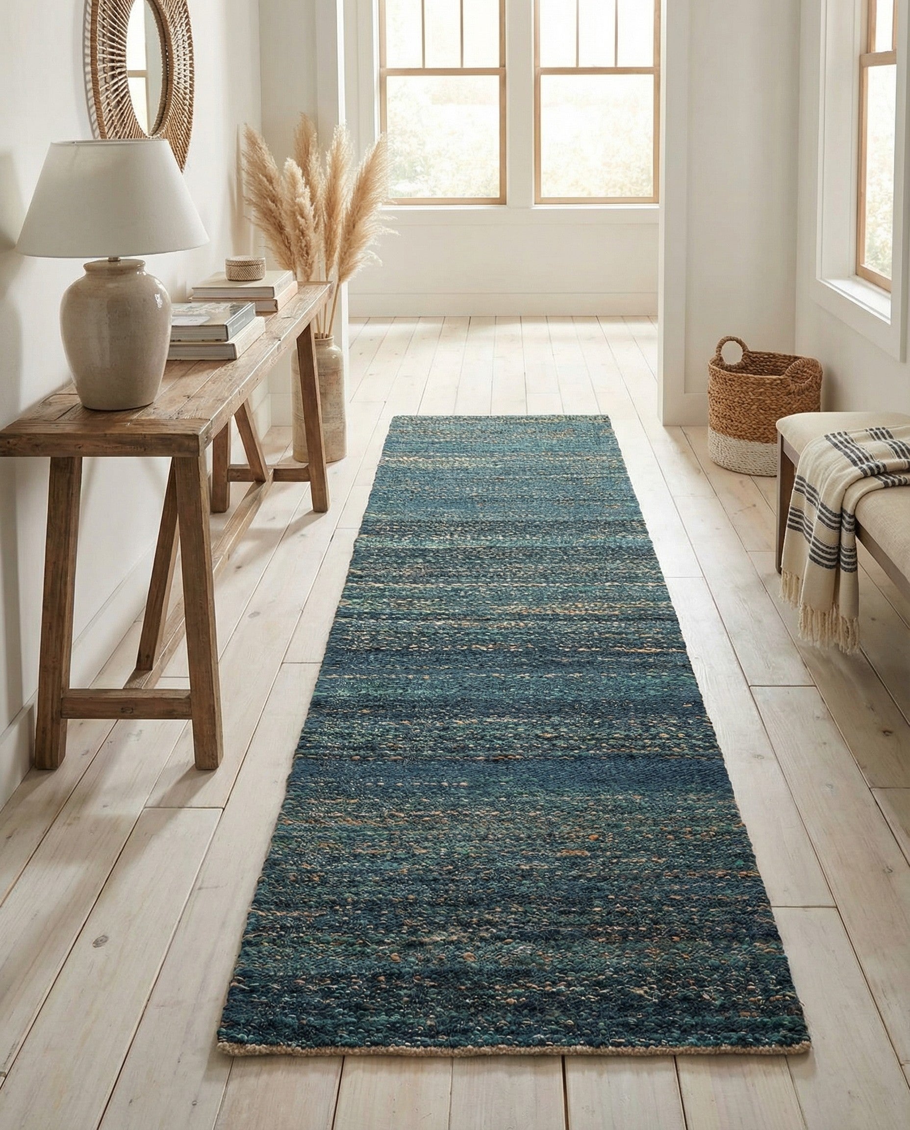 2' x 8' Hand Woven Palm Beach Jute Runner Rug