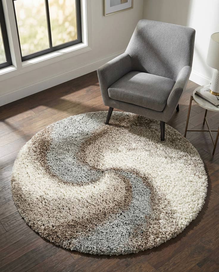 Detail image of 4' x 4' Soft Touch Shag Round Rug