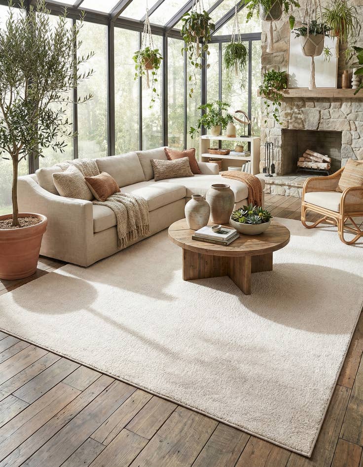 Detail image of 10' x 13' Solid Frieze Rug