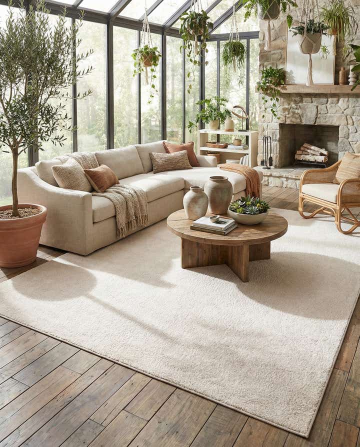 10' x 13' Solid Frieze Rug