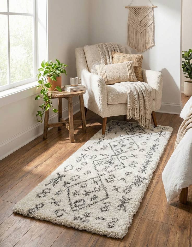 Detail image of 2' 7 x 6' Marrakesh Shag Runner Rug