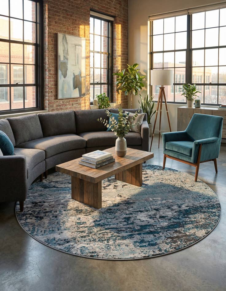 Detail image of 7' 10 x 7' 10 Leipzig Round Rug