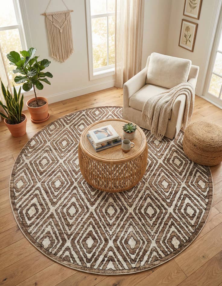 Detail image of 7' 1 x 7' 1 Hermitage Round Rug