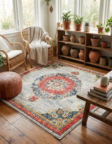 Ivory Madeline Square Rug