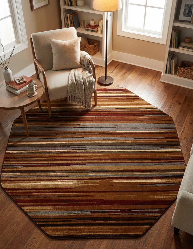 Detail image of 6' x 6' Coffee Shop Octagon Rug