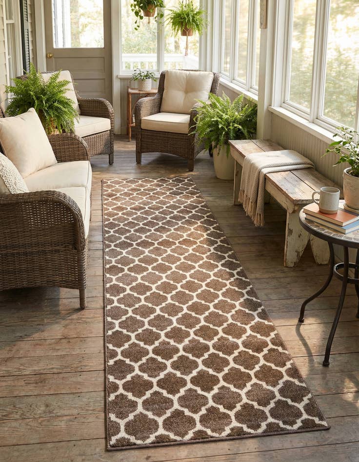 Detail image of  2' 7 x 10' Lattice Runner Rug