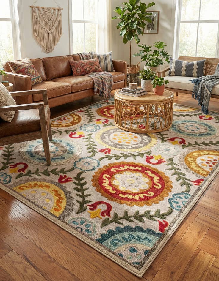 Detail image of 9' x 12' Easy-Clean Casablanca Indoor / Outdoor Rug