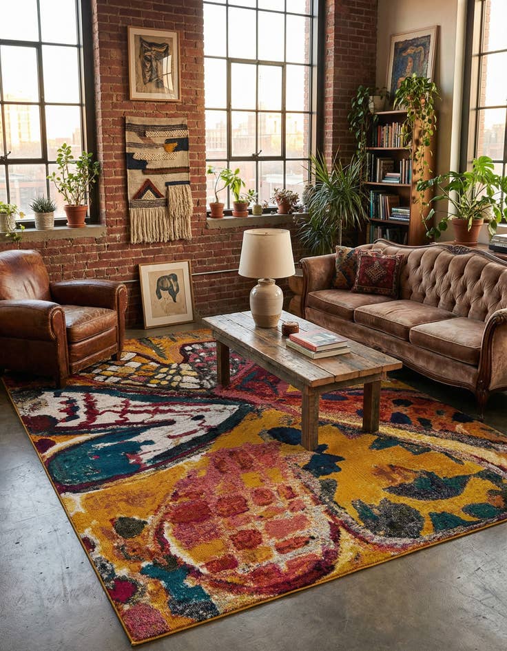 Detail image of 7' 10 x 10' Washable Haerfest Rug