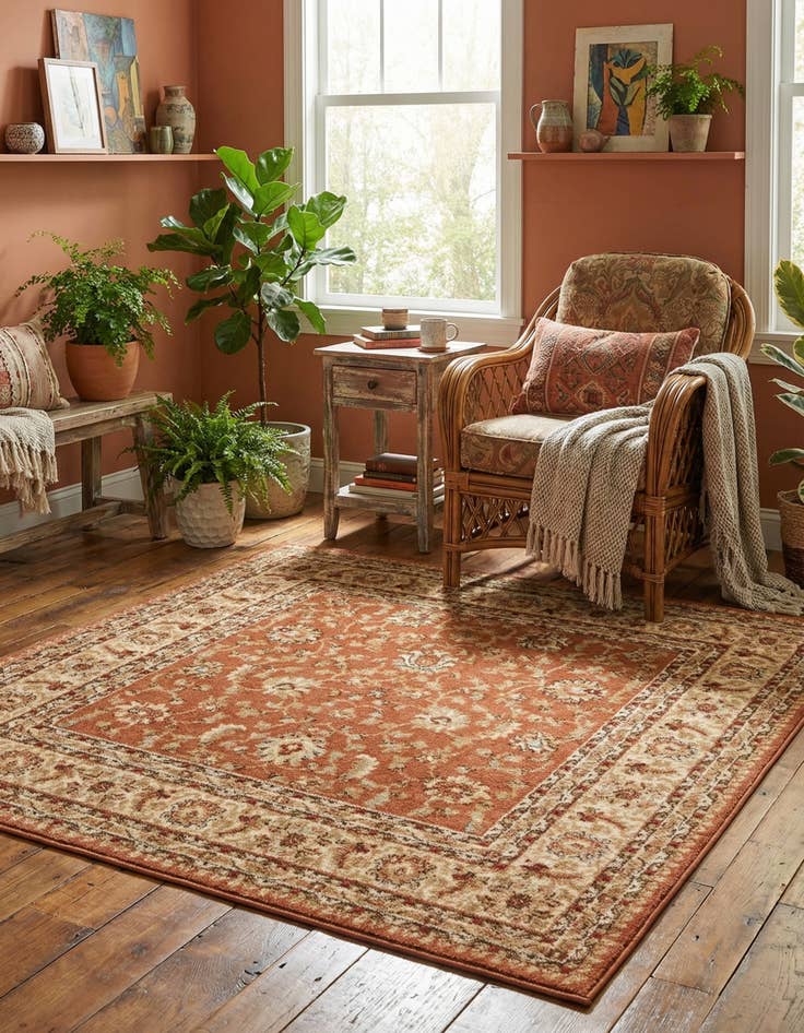 Detail image of 4' x 4' Classic Agra Square Rug